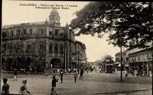 Ak Colombo Ceylon Sri Lanka, National Bank of India, Princes Street East