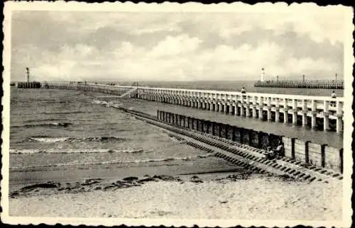 Ak Nieuport Bains Nieuwpoort Westflandern, Havendam