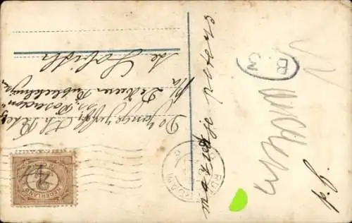 Ak weiße langhaarige Katze, sitzend, Tierportrait