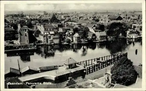 Ak Zaandam Zaanstad Nordholland, Panorama Sluis