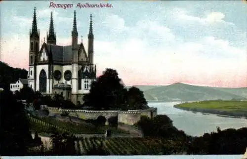 Ak Remagen am Rhein, Apollinariskirche