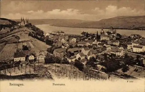 Ak Remagen am Rhein, Panorama