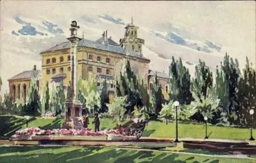 Künstler Ak Quebec Kanada, The Caol and Wolfe Monument