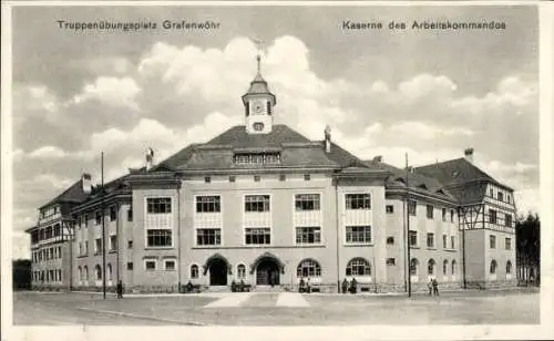 Ak Grafenwöhr in Bayern, Truppenübungsplatz Grafenwöhr, Kaserne des Arbeitskommandos