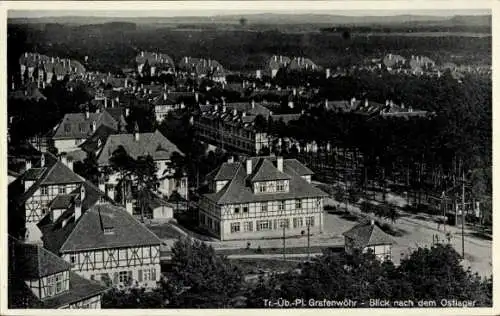 Ak Grafenwöhr in der Oberpfalz Bayern, Truppenübungsplatz, Blick nach dem Ostlager