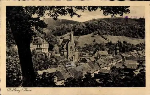 Ak Stolberg im Harz, Teilansicht, Kirche