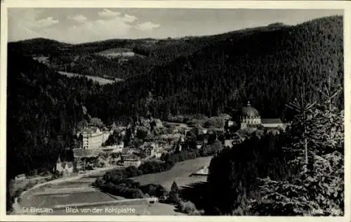 Ak Sankt Blasien im Schwarzwald, Panorama, Blick von der Kohlplatte