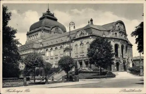 Ak Freiburg im Breisgau, Stadttheater