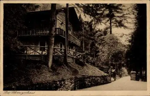 Ak Schwarzburg im Schwarzatal Thüringen, Gasthaus Schweizerhaus