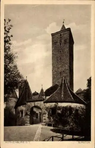 Ak Rothenburg ob der Tauber Mittelfranken, Burgtor