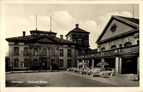 Ak Göttingen in Niedersachsen, Gasthaus Rohns, Außenterrasse