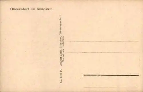 Ak Oberaudorf in Oberbayern, Brünnstein, Panorama, Kirche