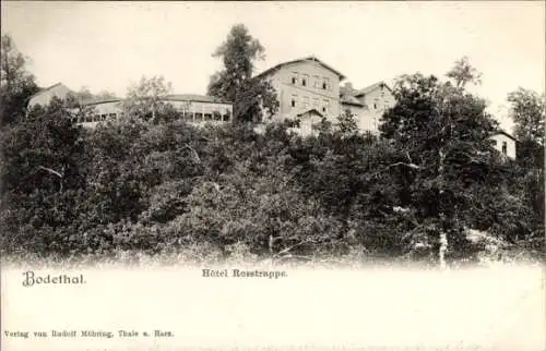 Ak Thale im Harz, Bodethal, Hotel Rosstrappe