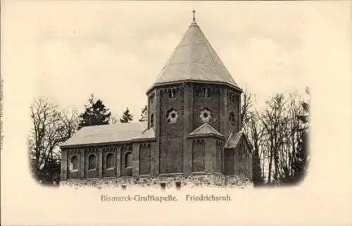 Ak Friedrichsruh Aumühle im Herzogtum Lauenburg, Bismarck-Gruftkapelle