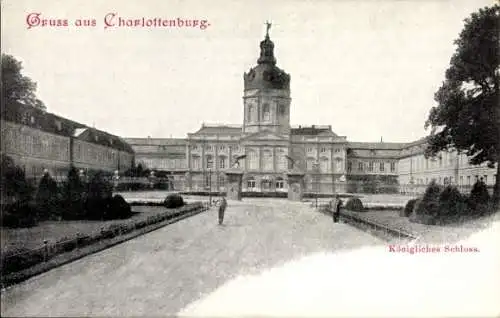 Ak Berlin Charlottenburg, Das königliche Schloss von außen gesehen