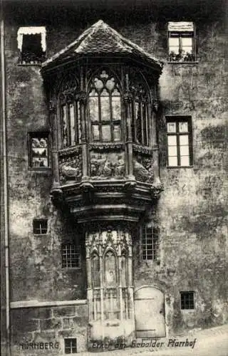 Ak Nürnberg in Mittelfranken, Erker am Sebalder Pfarrhof