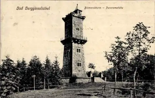 Ak Bad Berggießhübel in Sachsen, Bismarckturm, Panoramahöhe