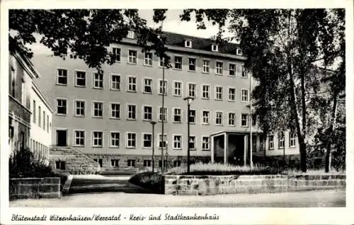 Ak Witzenhausen an der Werra Hessen, Blütenstadt, Kreis- und Stadtkrankenhaus