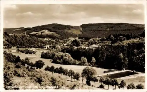 Ak Schleiden in der Eifel, Teilansicht, Strandbad