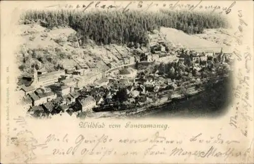 Ak Bad Wildbad im Schwarzwald, Totalansicht, Blick vom Panoramaweg