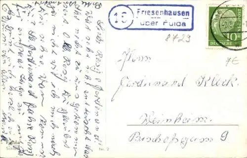 Ak Fulda in Hessen, Schloss, Außenansicht