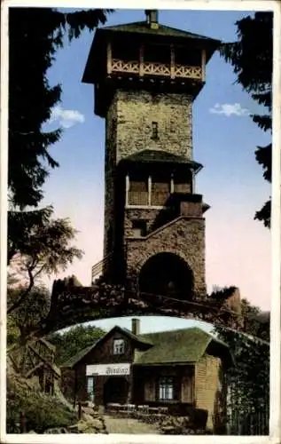 Ak Bad Homburg vor der Höhe Hessen, Herzbergturm, Erbaut vom Homberger Taunusclub, Restaurant