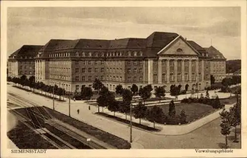 Ak Berlin Spandau Siemensstadt, Verwaltungsgebäude