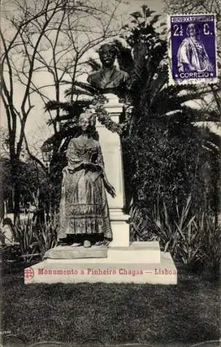 Ak Lisboa Lissabon Portugal, Monumento a Pinheiro Chagas