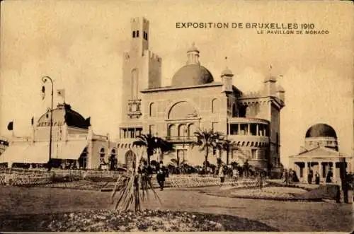 Ak Brüssel, Ausstellung 1910, Monaco-Pavillon