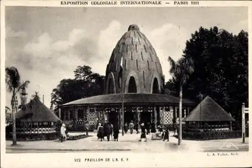 Ak Paris, Internationale Kolonialausstellung 1931, Französischer Pavillon für Äquatorialafrika