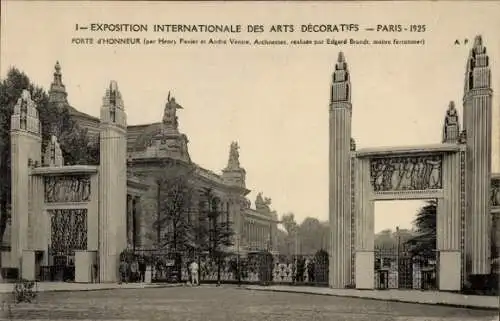 Ak Paris, Ausstellung für dekorative Kunst 1925, Porte d’Honneur