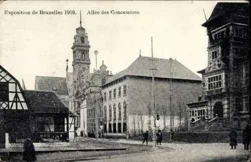 Ak Brüssel Brüssel, Ausstellung 1910, Allee des Concessions