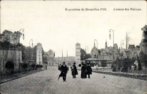 Ak Brüssel Brüssel, Ausstellung 1910, Avenue des Nations