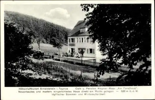 Ak Arnoldshain Schmitten im Taunus, Café Pension Wagner Rose Am Forsthaus