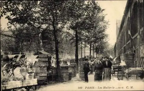 Ak Paris, Les Halles le matin