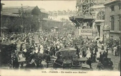 Ak Paris, Ein Morgen in Les Halles