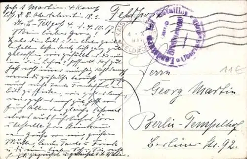 Ak Sedan Ardennes, Kaserne Macdonald, Straßenseite, Eingang, Kutsche