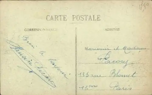 Ak Compiègne Oise, vue générale de la Rue des Domeliers après le bombardement