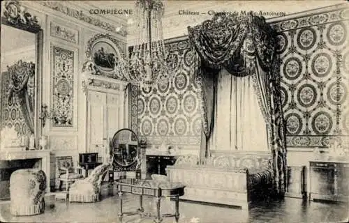 Ak Compiègne Oise, Schloss, Kammer von Marie Antoinette