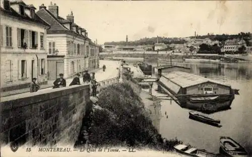 Ak Montereau Seine-et-Marne, Le Quai de l'Yonne