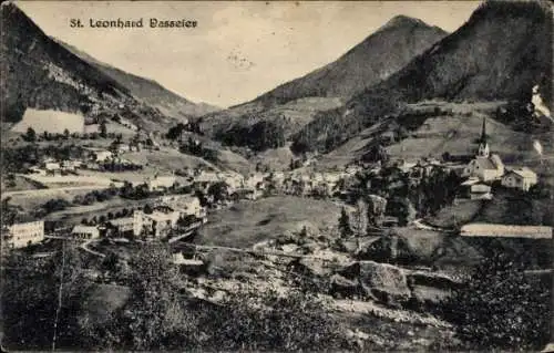 Ak Sankt Leonhard in Passeier San Leonardo in Passiria Südtirol, Gesamtansicht
