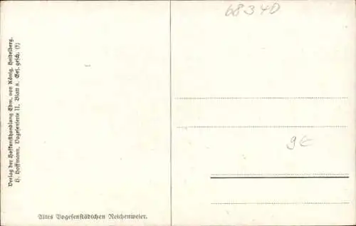 Künstler Ak Hoffmann, H., Riquewihr Reichenweier Elsass Haut Rhin, Ort, Weinstöcke