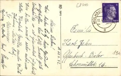 Ak Mulhouse Mülhausen Elsass Haut Rhin, Post