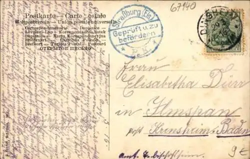 Ak Andlau Elsass Bas Rhin, Ortspartie, Ruine