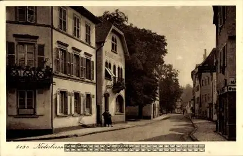 Ak Niederbronn les Bains Bad Niederbronn Elsass Bas Rhin, Straßenpartie