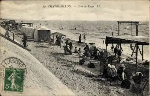 Ak Châtelaillon Charente Maritime, Strand