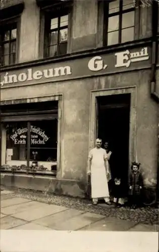 Foto Ak Bäckerei Erich Möckel, Linoleum G. Emil