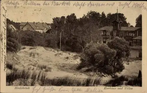 Ak Międzywodzie Heidebrink Dziwnów Dievenow Insel Wollin Pommern, Kurhaus, Villen