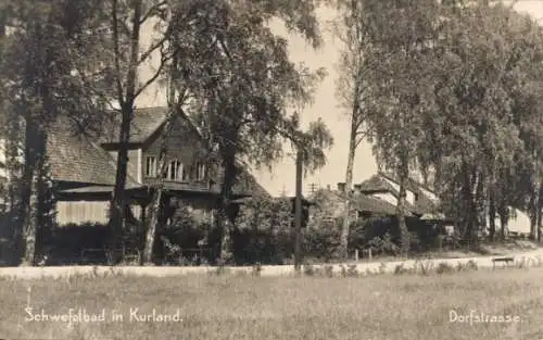 Ak Schwefelbad Kurland Lettland, Dorfstraße
