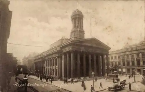 Ak Glasgow Schottland, Royal Exchange